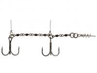 Остнаска стал. Lucky John STINGER POWER CHAIN 3,5+8,0cm, оснащ. тройниками №03/0+№3/0 1шт.